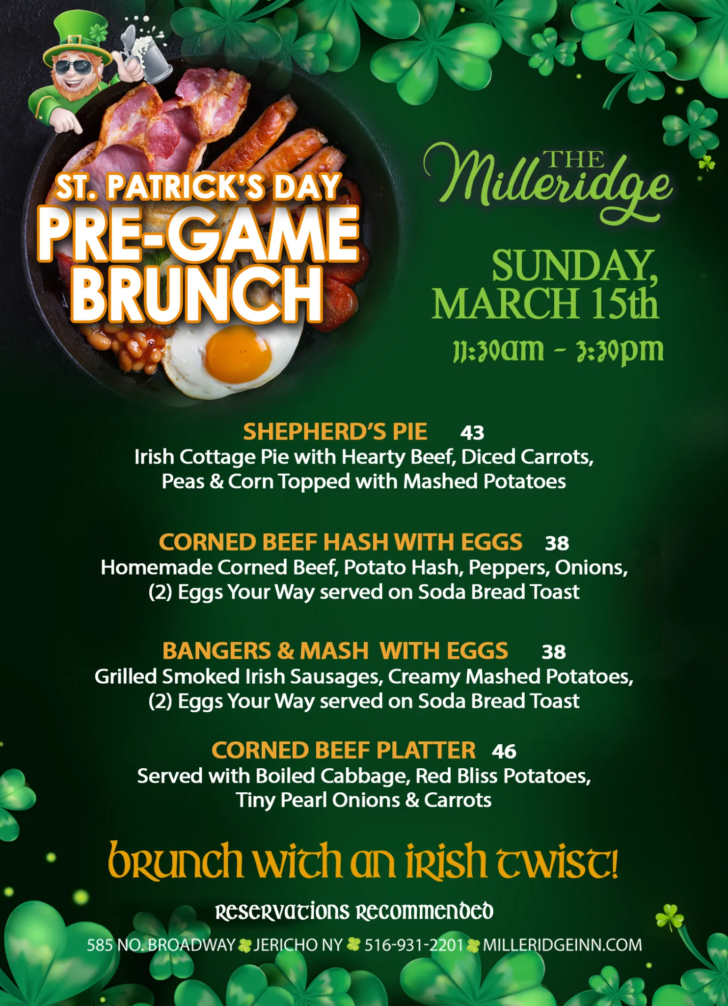 St. Patrick's Day Pre-Game Brunch